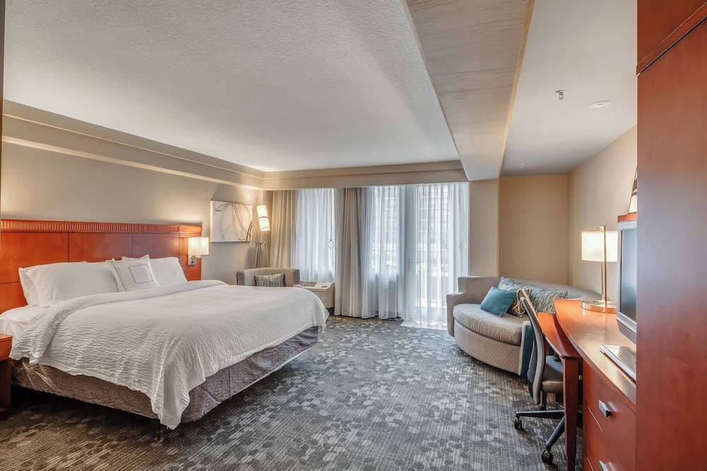 Room, 1 King Bed with Sofa bed (Hearing Accessible) at Courtyard by Marriott Jacksonville Beach Oceanfront in Jacksonville Beach, FL