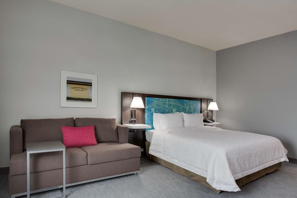 Room, 1 King Bed with Sofa bed, Accessible, Bathtub at Hampton Inn Fort Lauderdale Pompano Beach in Pompano Beach, FL