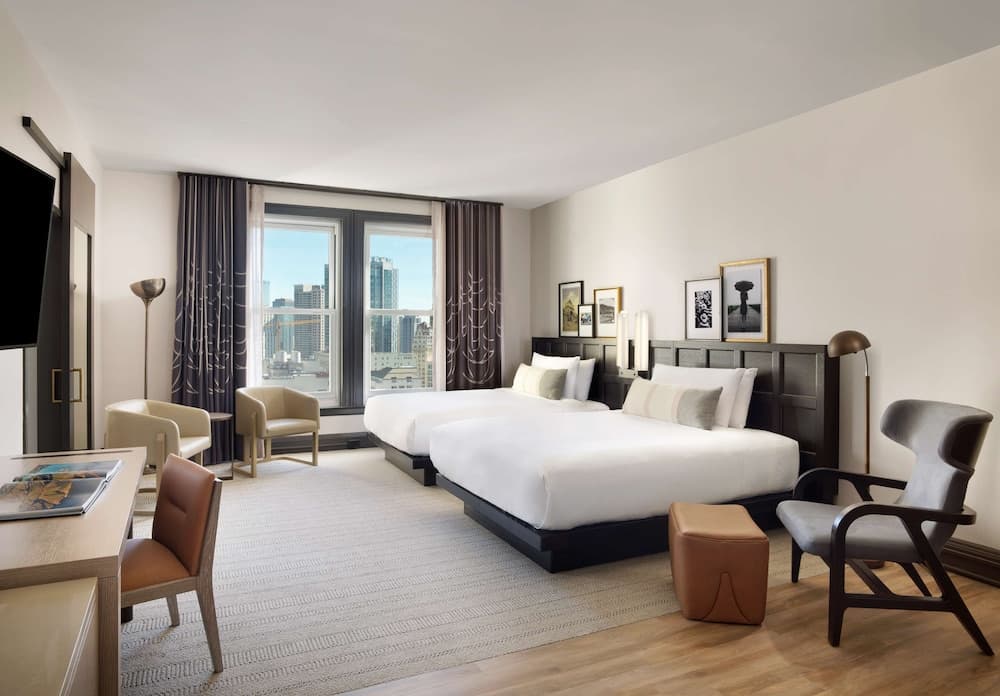 Executive Room, 2 Queen Beds, Accessible, Bathtub (Mobility) at The Clift Royal Sonesta San Francisco in San Francisco, CA