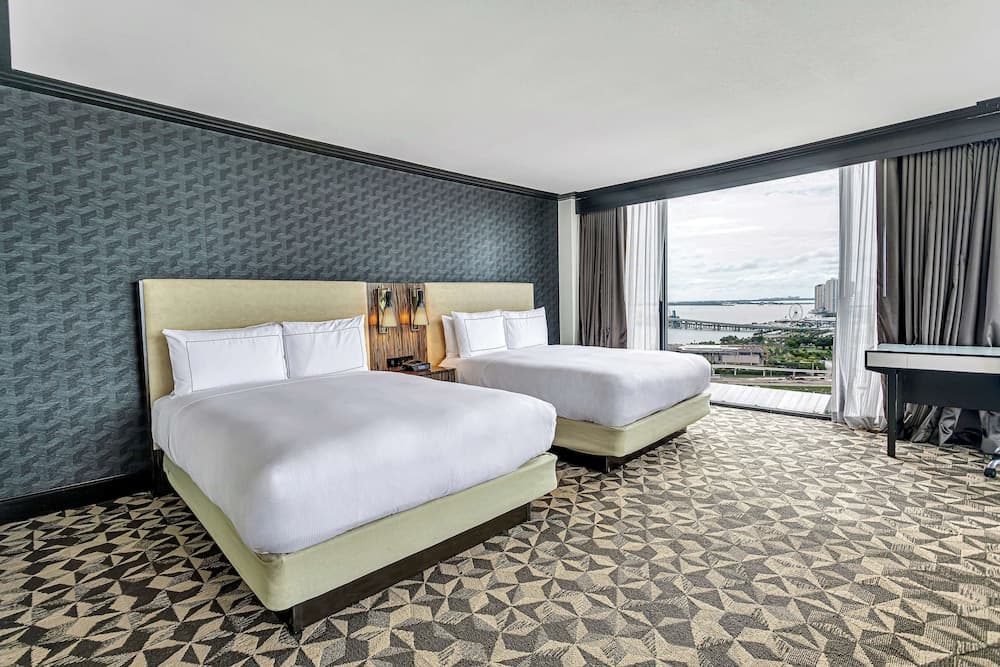 Room, 2 Queen Beds, Accessible, Bathtub (Bay View) at Hilton Miami Downtown in Miami, FL