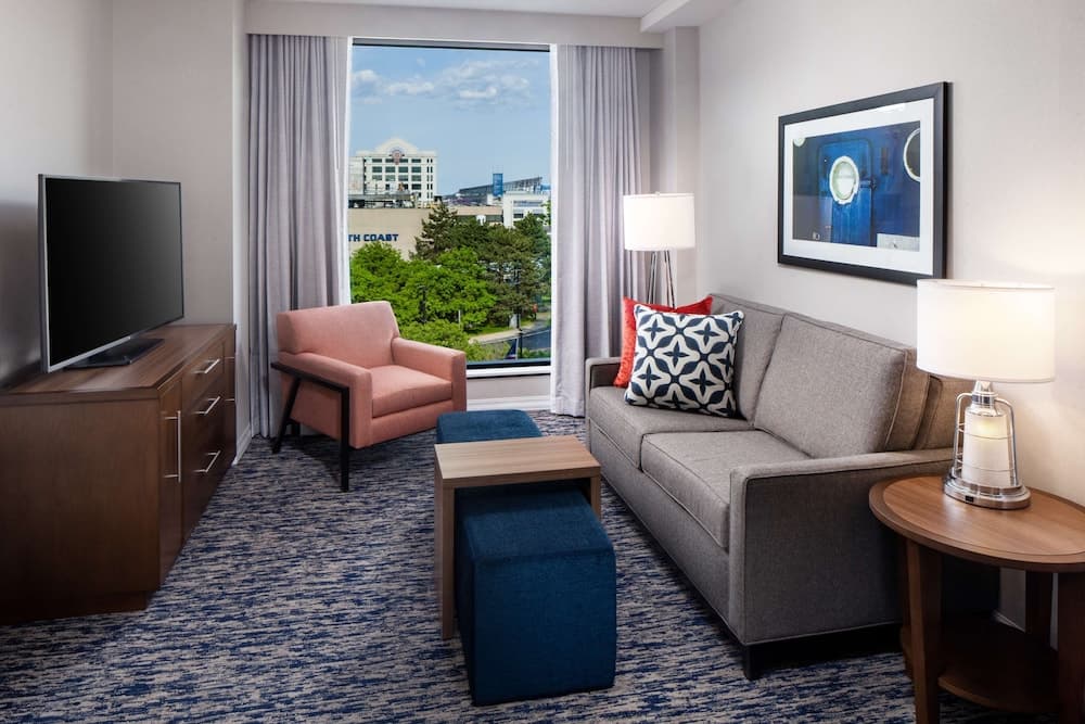 One Bedroom Suite, 1 King Bed (Hearing Accessible) at Homewood Suites by Hilton Boston Seaport District in Boston, MA