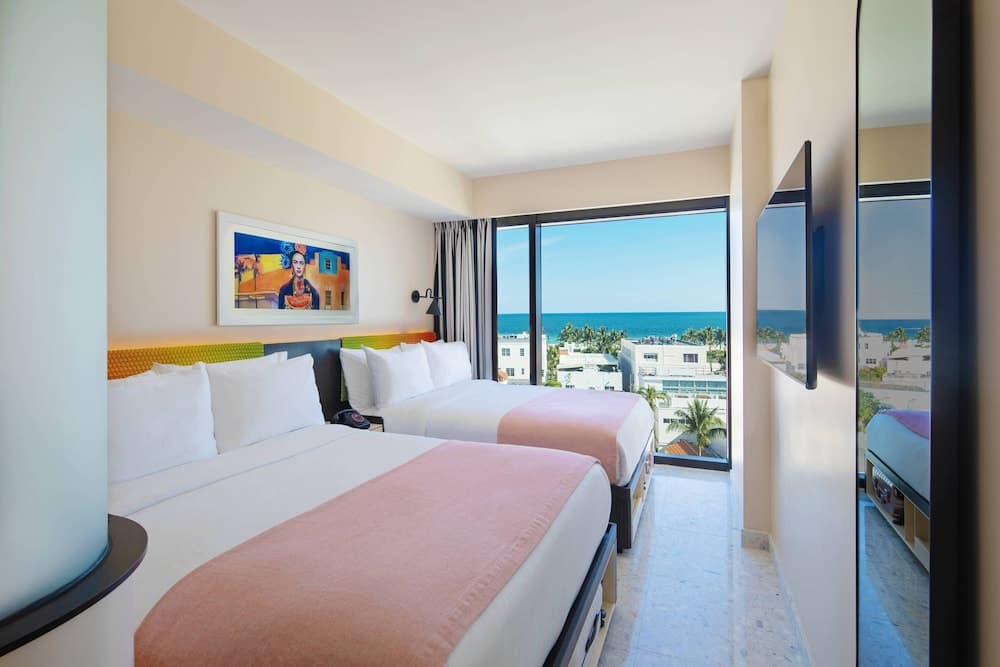 Room, 2 Queen Beds (Hearing Accessible) at Moxy Miami South Beach in Miami Beach, FL