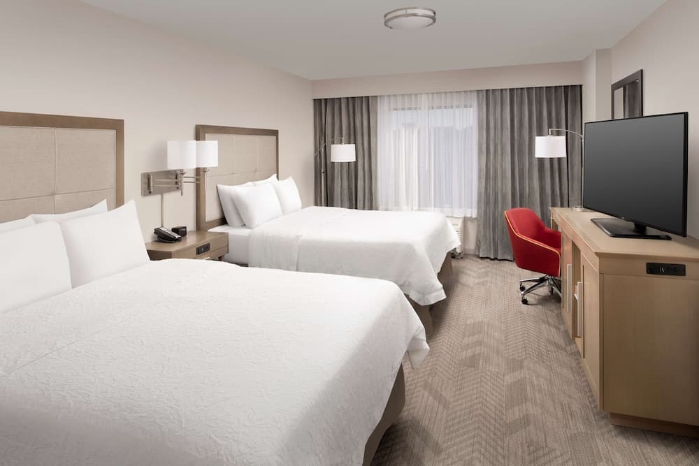 Room, 2 Queen Beds, Refrigerator & Microwave (Shower) at Hampton Inn & Suites Anaheim Garden Grove in Anaheim, CA