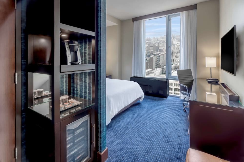 Accessible queen bed room at Hilton New York Fashion District in New York, NY