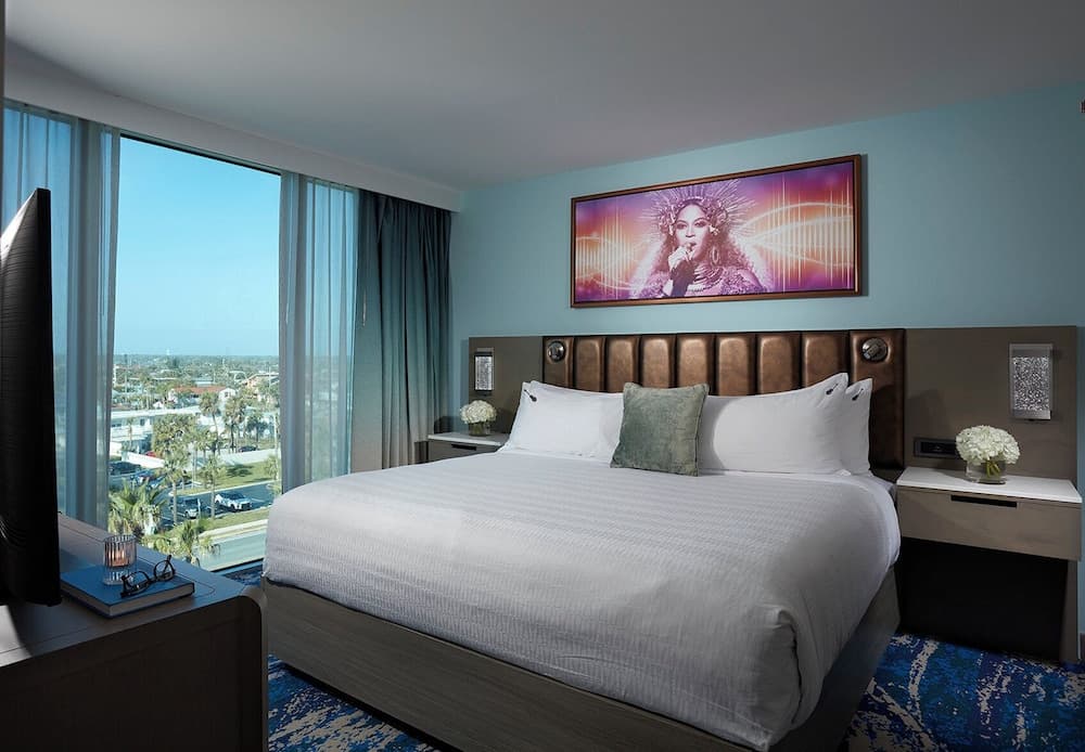 Suite, 1 King Bed, City View (Bedroom) at Hard Rock Hotel Daytona Beach in Daytona Beach, FL