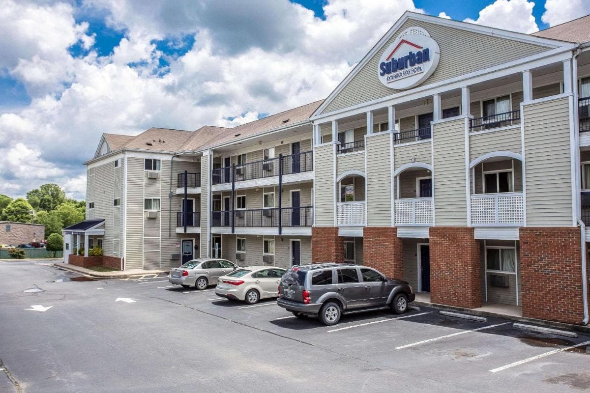 Suburban Studios Charlotte-Ballantyne exterior or lobby in Charlotte, NC — main listing photo