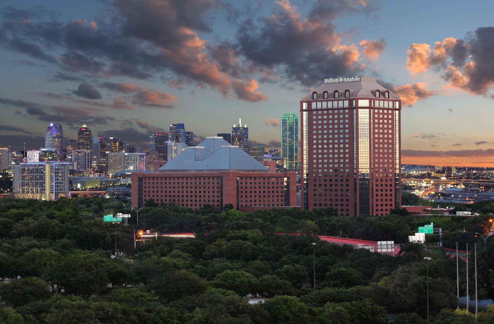 Hilton Anatole exterior or lobby in Dallas, TX — main listing photo