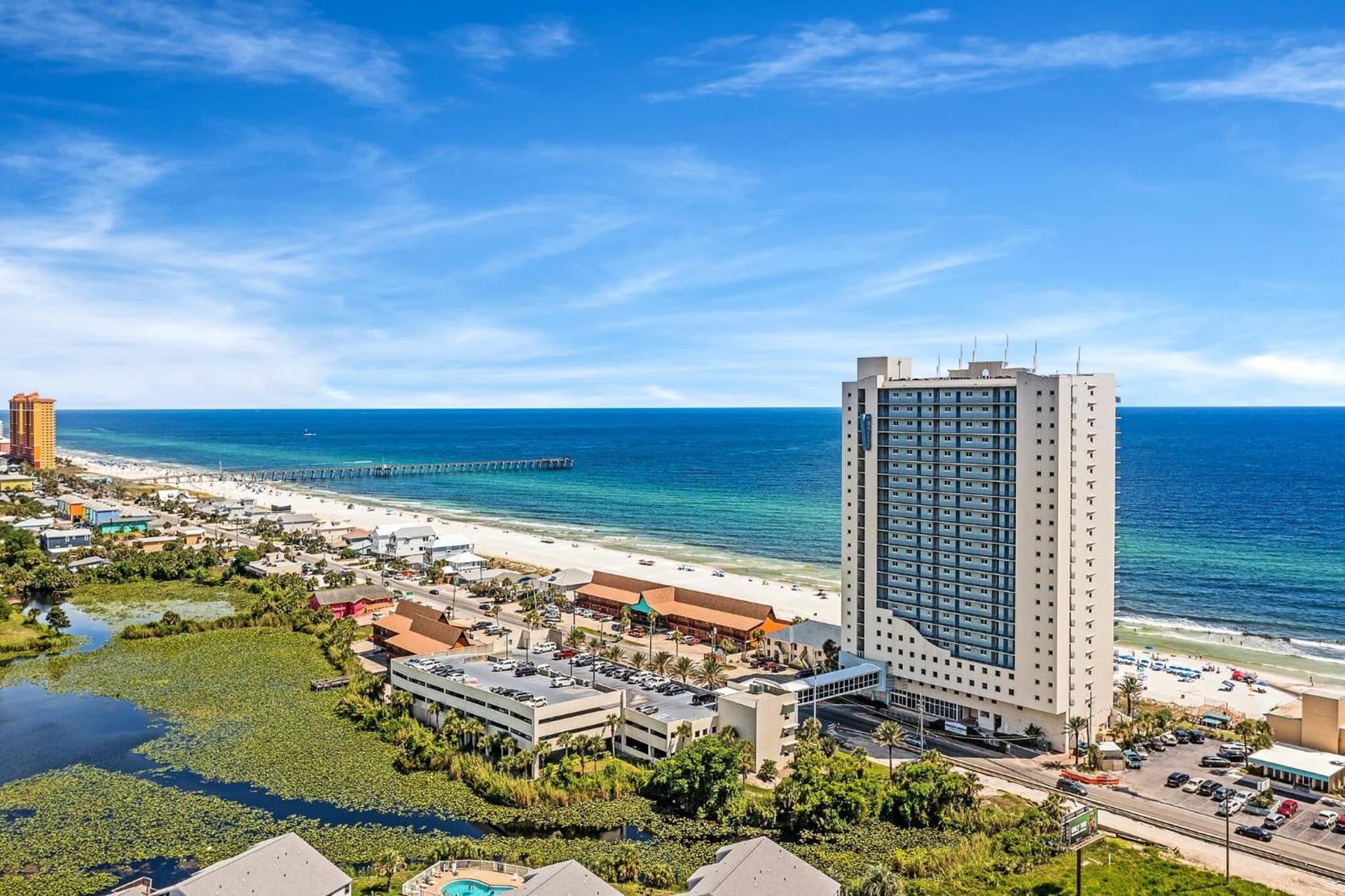 OCEAN FRONT CONDO w INCREDIBLE VIEWS featured exterior or lobby in Panama City Beach, FL — similar hotel