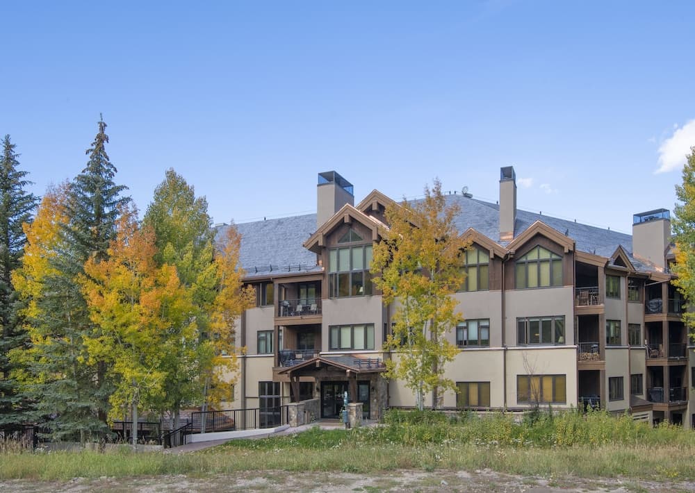Highlands Lodge in Beaver Creek by Elevation Accommodations exterior or lobby in Avon, CO — main listing photo